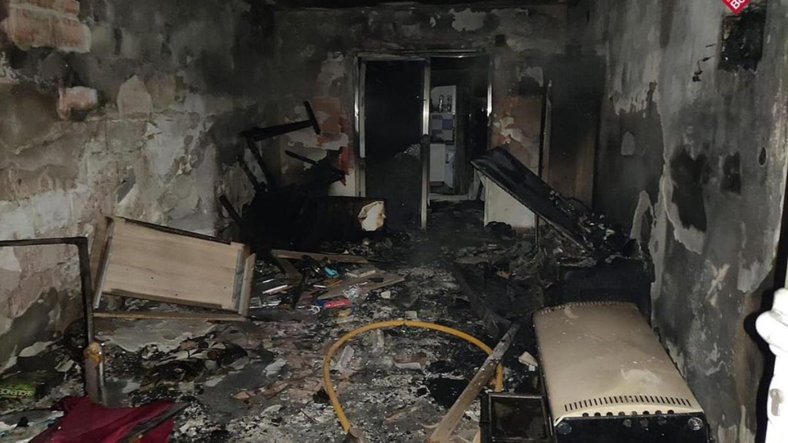 Imatge de l'habitatge cremat a Sant Fulgenci