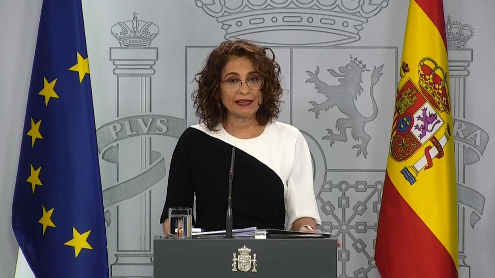 La ministra portaveu, María Jesús Montero, en la roda de premsa posterior al Consell de Ministres