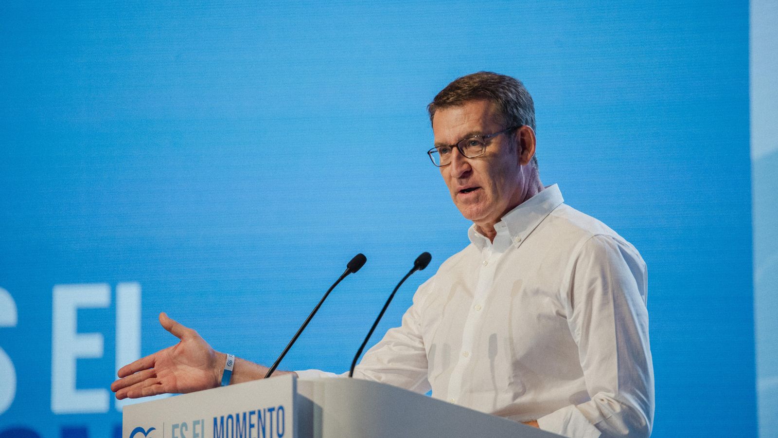 Alberto Núñez Feijóo en un acte aquest cap de setmana