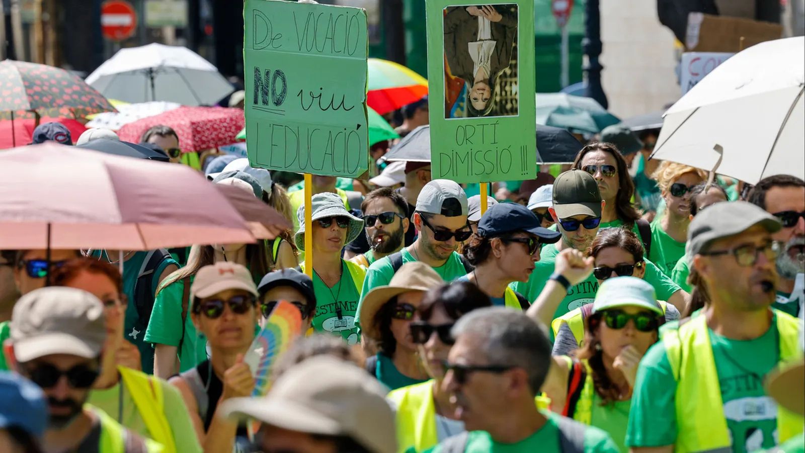 Imatge d'arxiu d'una manifestació del professorat a València