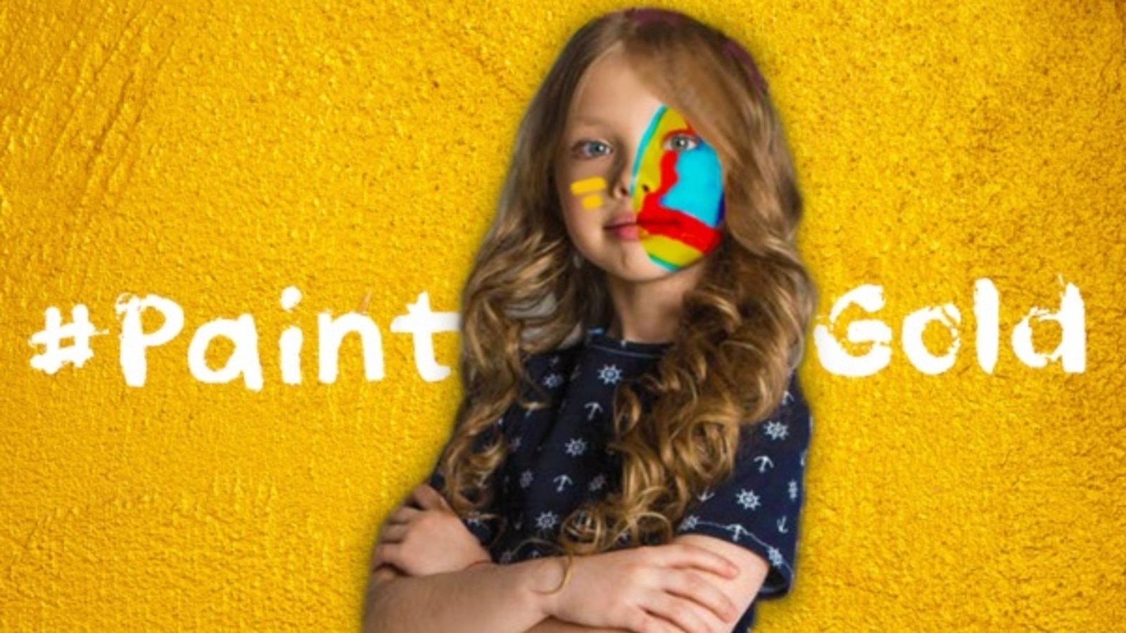 Imatge de la campanya #PaintGold de sensibilització sobre el càncer infantil