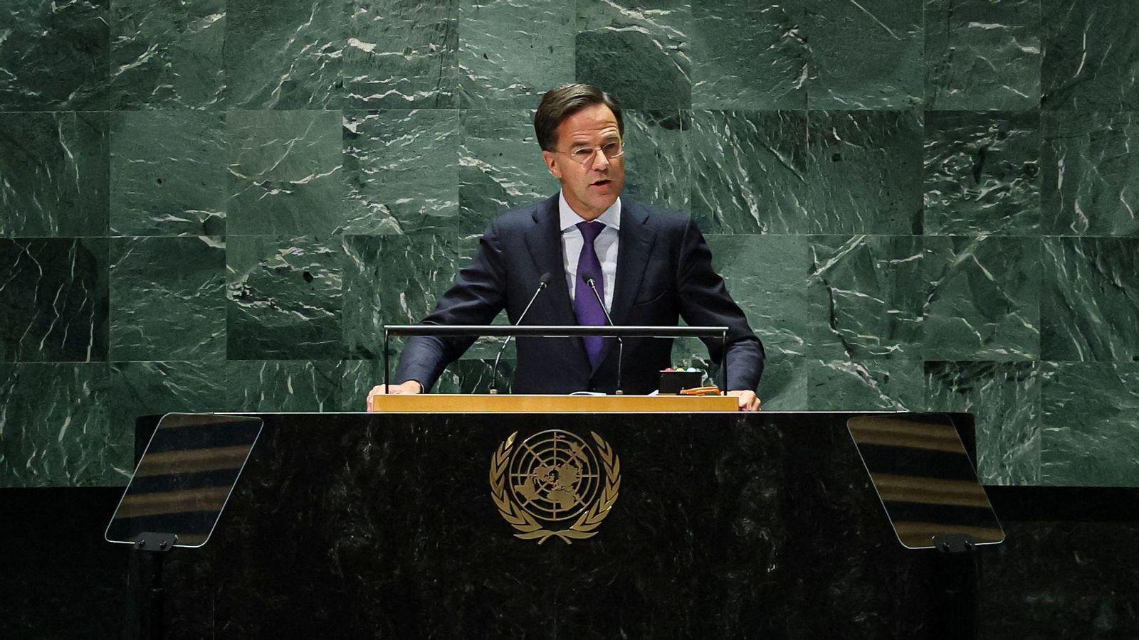 El primer ministre en funcions d'Holanda, Marc Rutte, en una intervenció recent a l'Assemblea de l'ONU