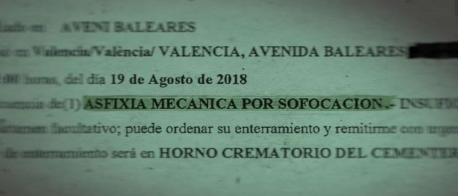 Detalls de l'informe de l'autòpsia a què ha tingut accés l'equip de 'L'hora fosca'