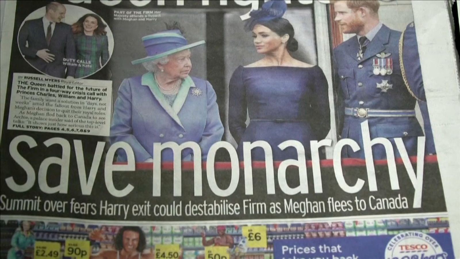 Premsa britànica en defensa de la monarquia