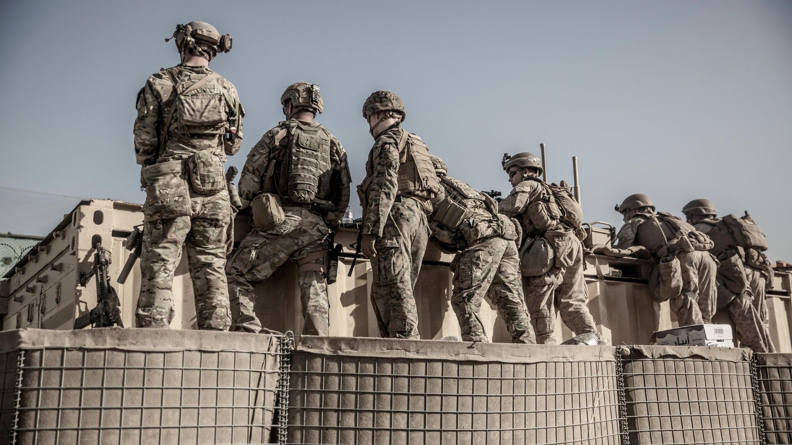 Soldats dels EUA a l'aeroport de Kabul