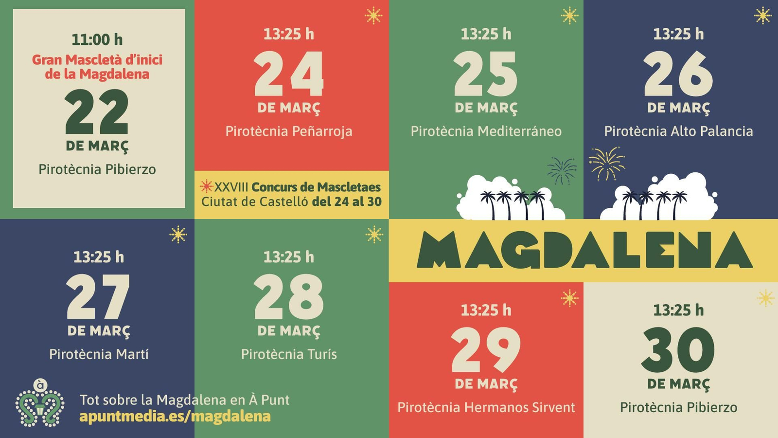 Totes les mascletaes de la Magdalena les podeu veure per À Punt