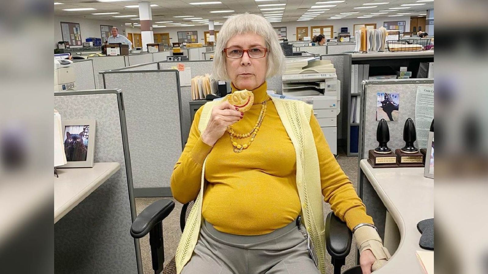 Jamie Lee Curtis caracteritzada del seu personatge