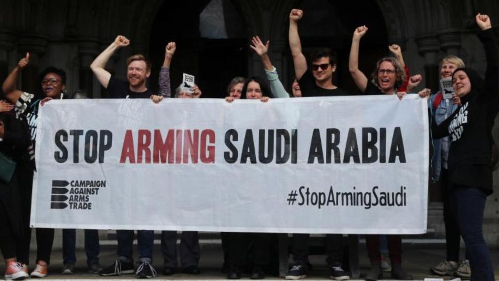Protesta al Regne Unit per la venda d'armes a l'Aràbia Saudita, en una imatge d'arxiu