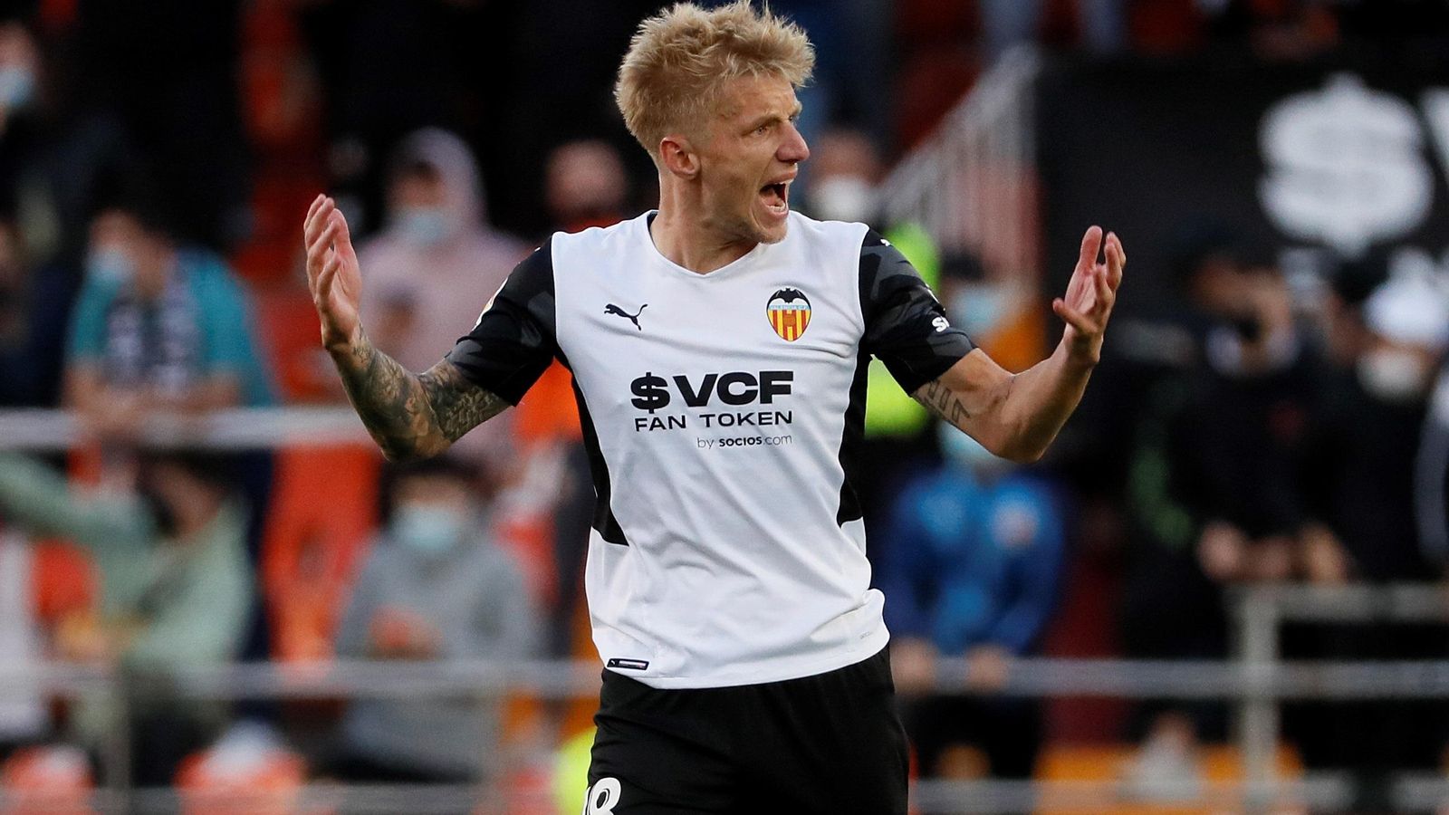 El jugador del València CF, Daniel Wass