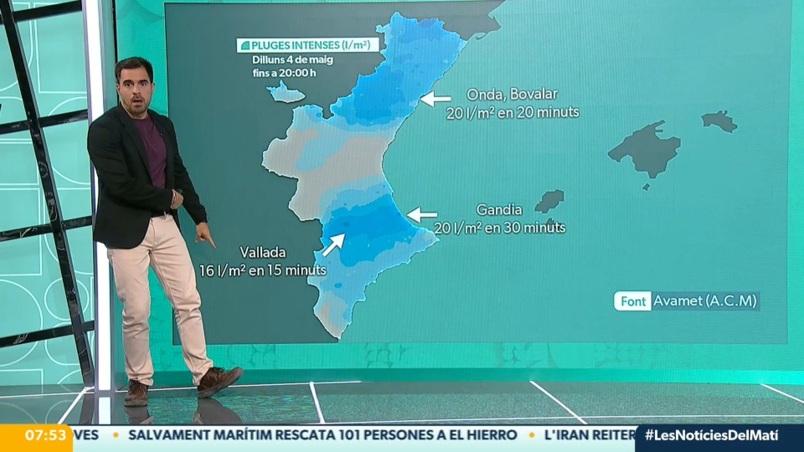 Les pluges més torrencials de dilluns 4 de maig