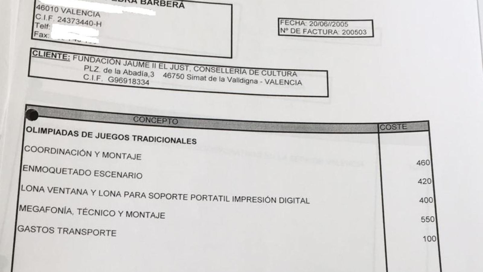 Factures denunciades per Compromís