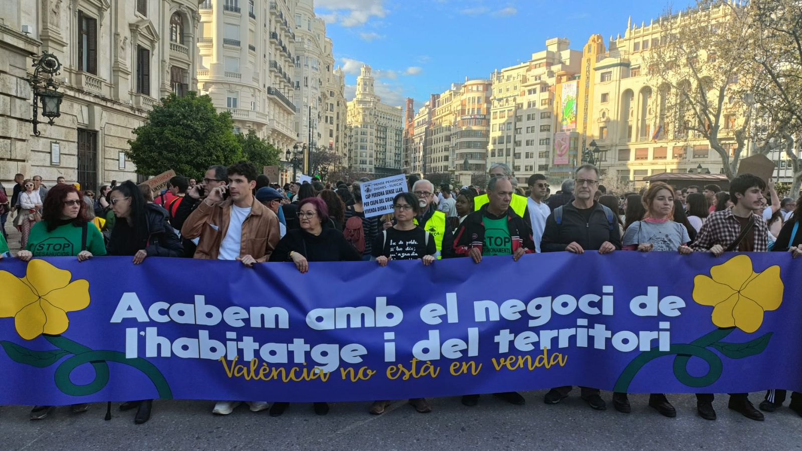 Capçalera de la manifestació de València