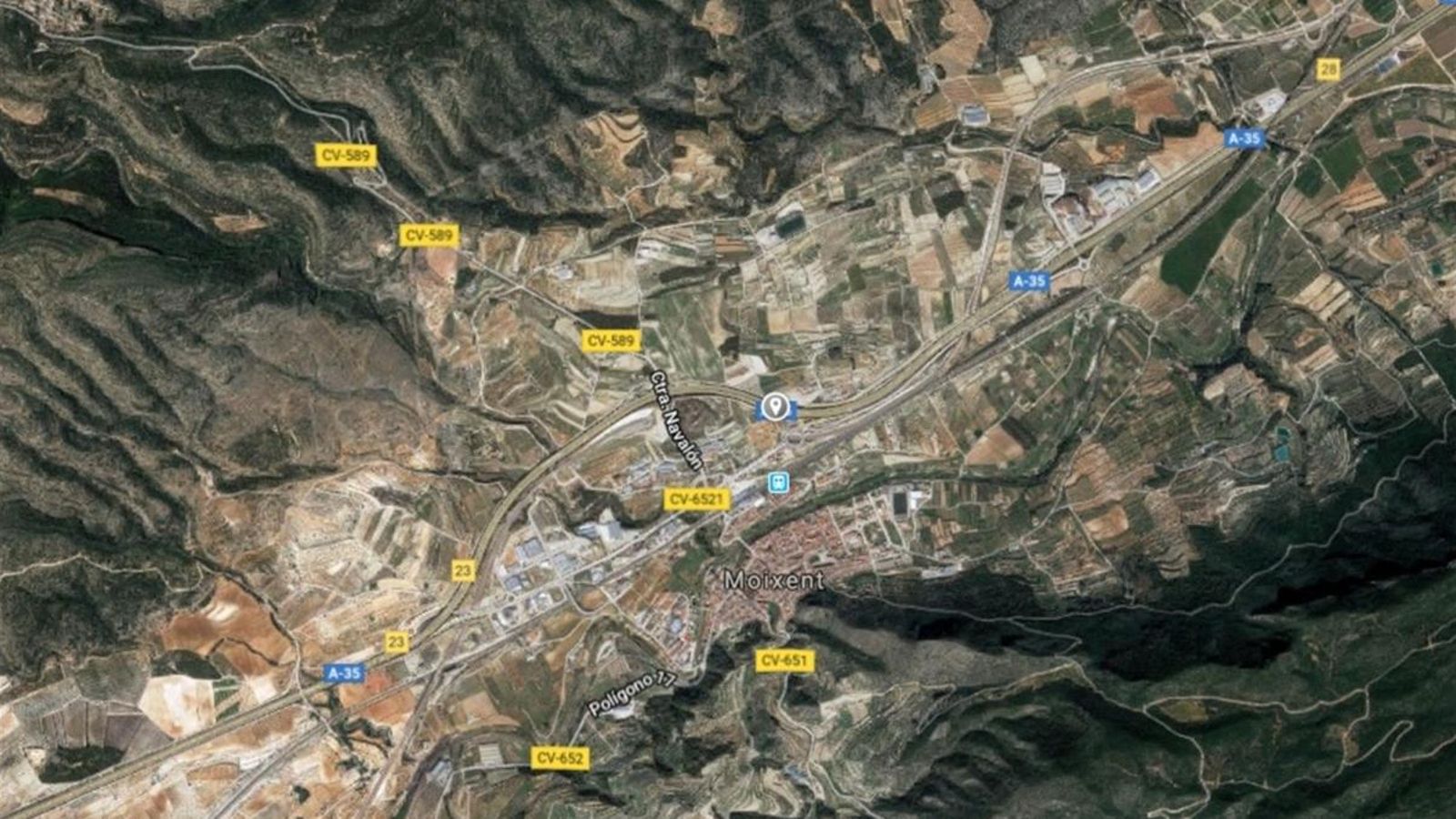 A-35 al seu pas per Moixent