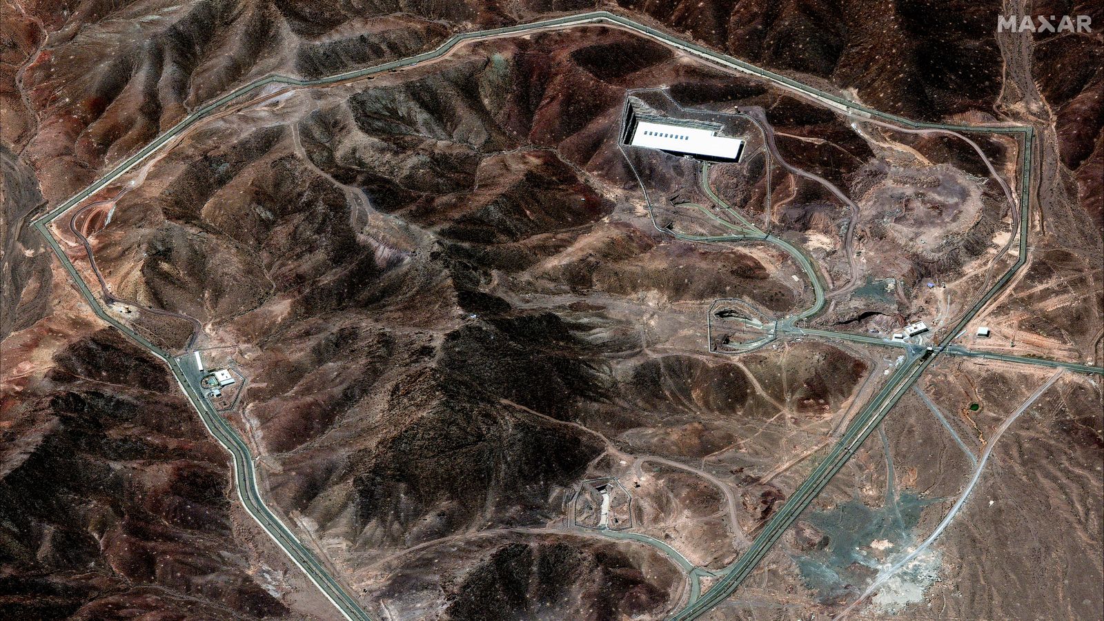 Imatge satel·lital de la central subtarrània de Fordow