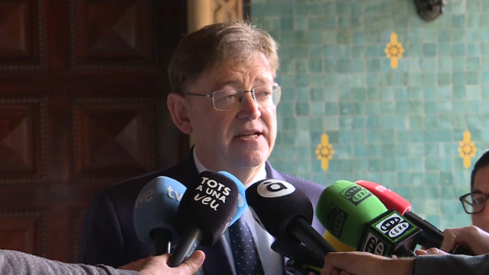 El president de la Generalitat, Ximo Puig, durant la seua intervenció al Marroc