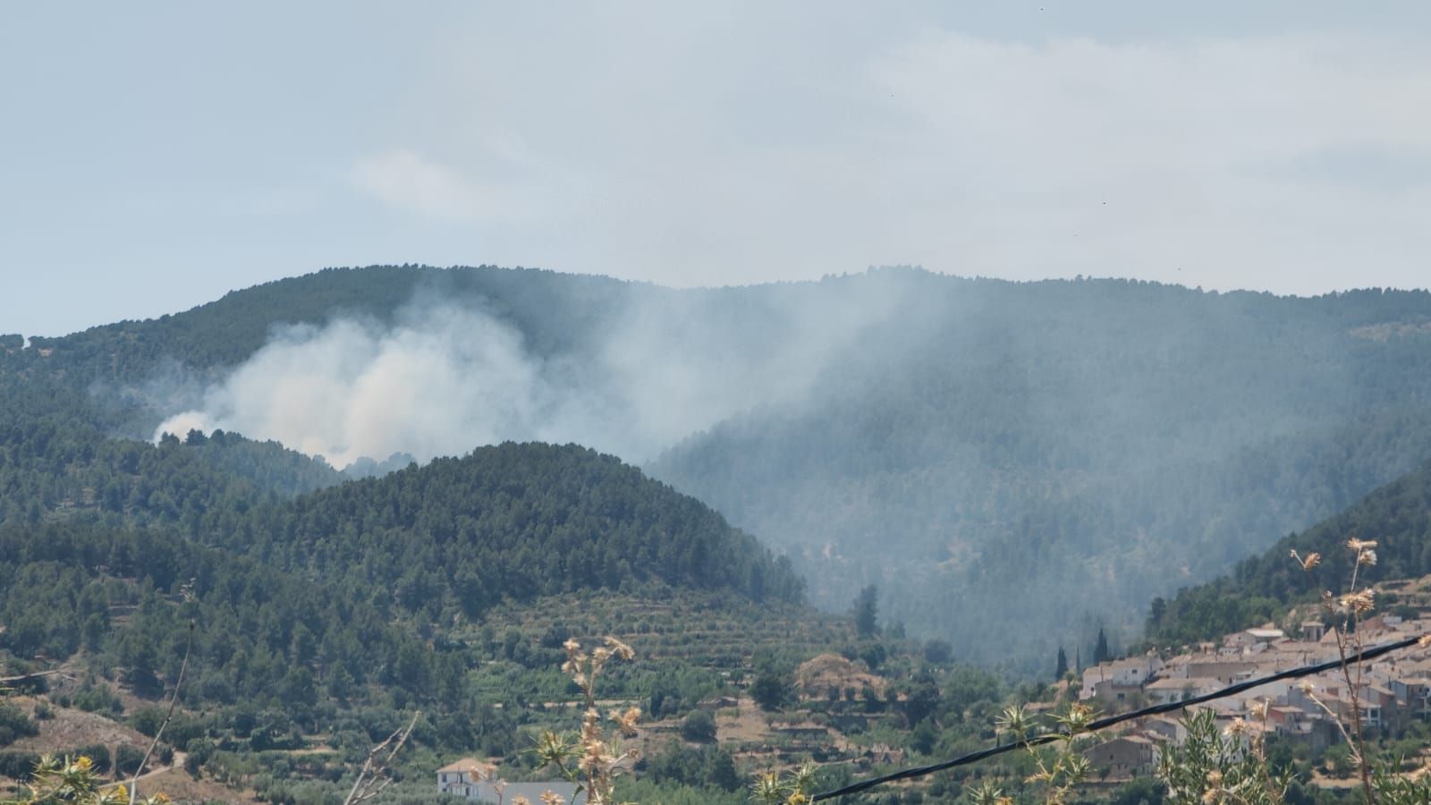 Una imatge de la zona afectada pel foc
