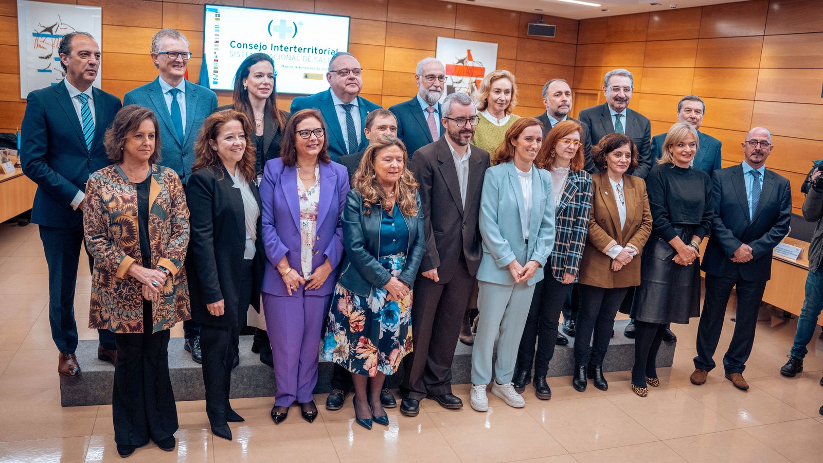 Foto dels assistents al ple del Consell Interterritorial del Sistema Nacional de Salut del 9 de febrer de 2024