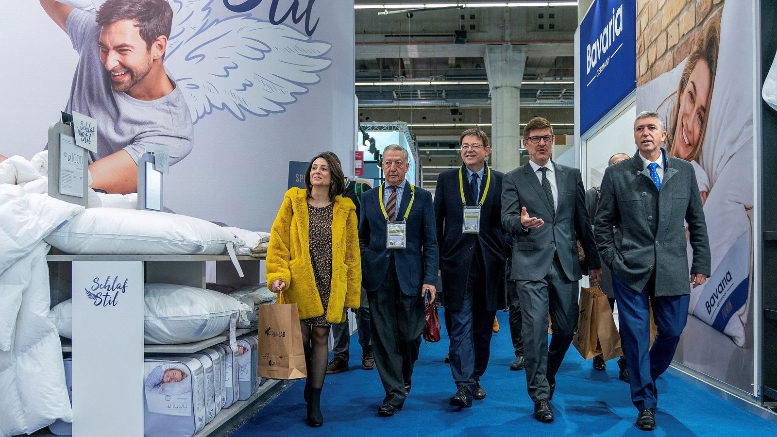 Imatge d'arxiu de Ximo Puig amb altres autoritats en una edició de l'Heimtextil