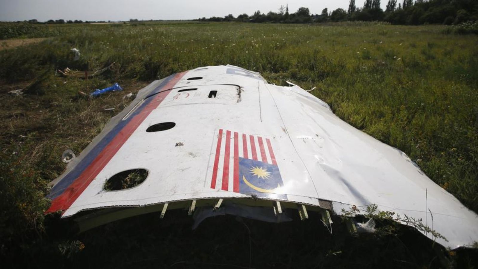 Restes de l'avió que es va estavellar a Ucraïna