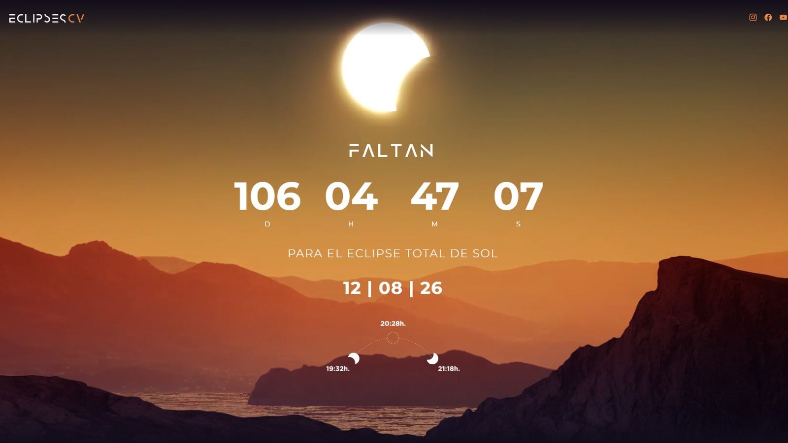 Web de la Generalitat sobre l'eclipse total del sol