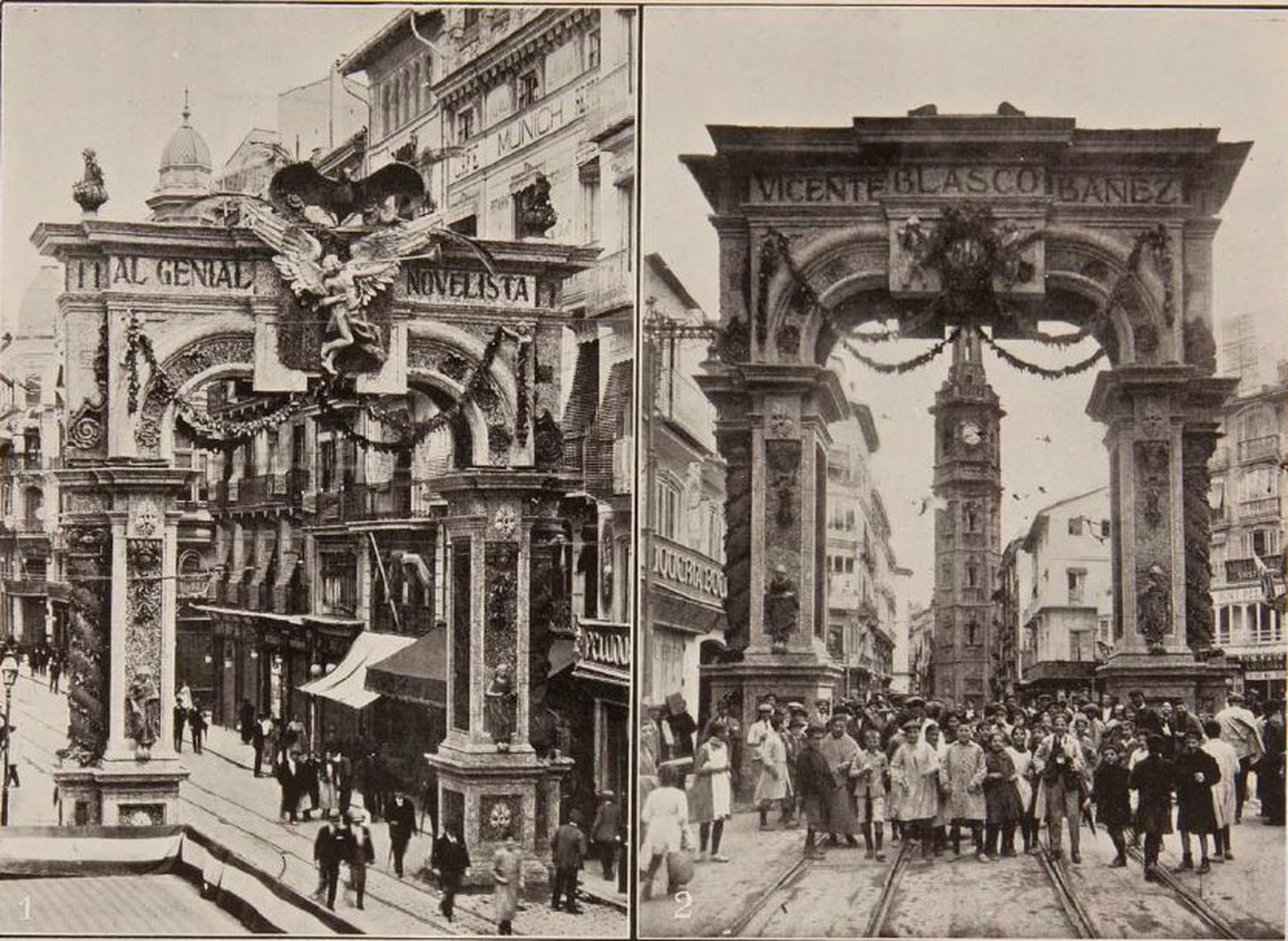 Porta d'entrada al carrer de la Pau en commemoració de la visita de Blasco Ibáñez
