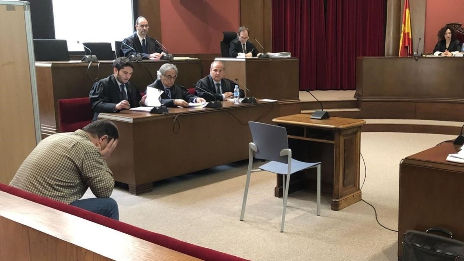 El pederasta confés Joaquín Benítez, durant el juí a l’Audiència de Barcelona