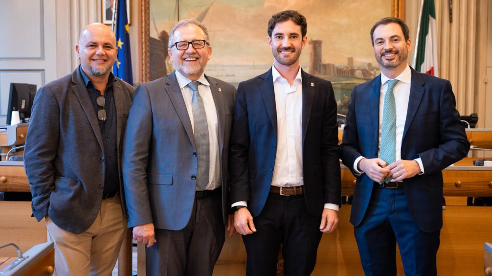 El president de la Diputació de Castelló, José Martí, i el president de Reggio Emilia, Giorgio Zanni, han signat un acord per defensar la indústria ceràmica