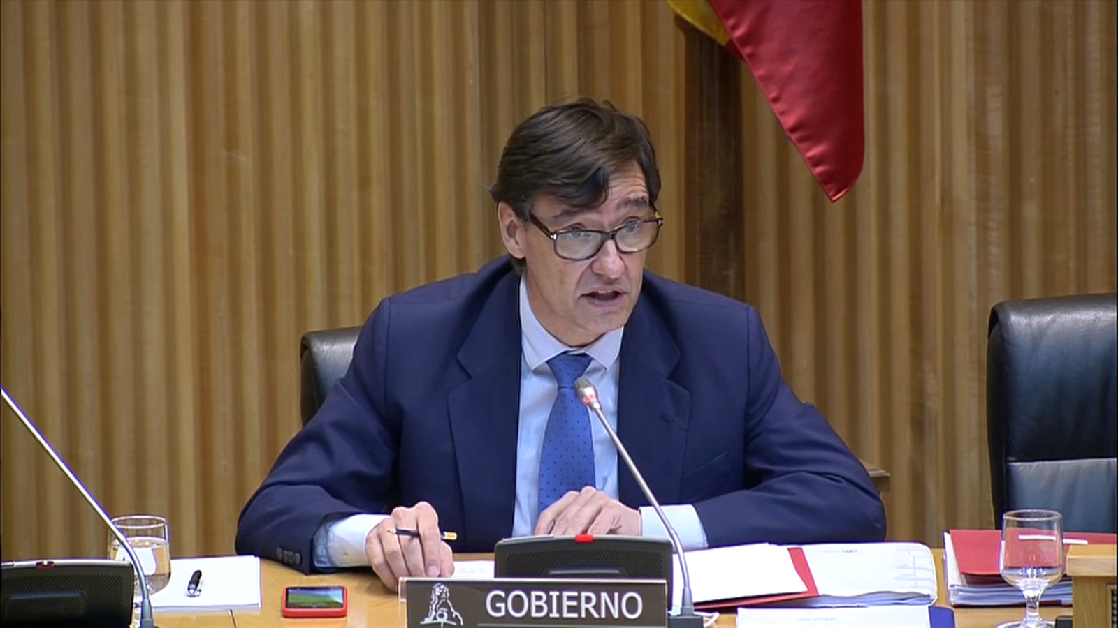 Salvador Illa durant la compareixença