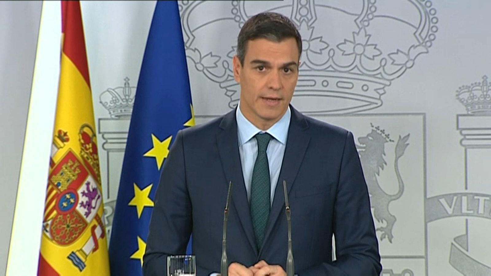 Pedro Sánchez ha comparegut aquest dissabte Pedro Sánchez ha comparegut aquest dissabte