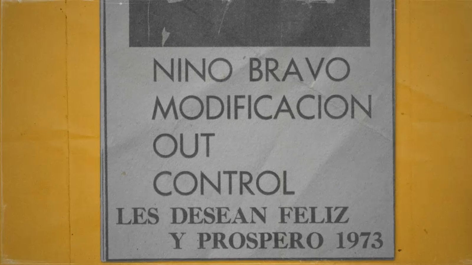 Missatge nadalenc de la productora de Nino Bravo, en 1973