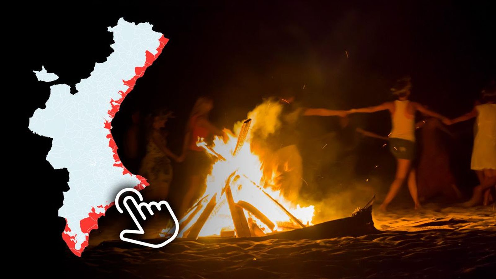 Mapa interactiu de les celebracions de la nit de Sant Joan més avall