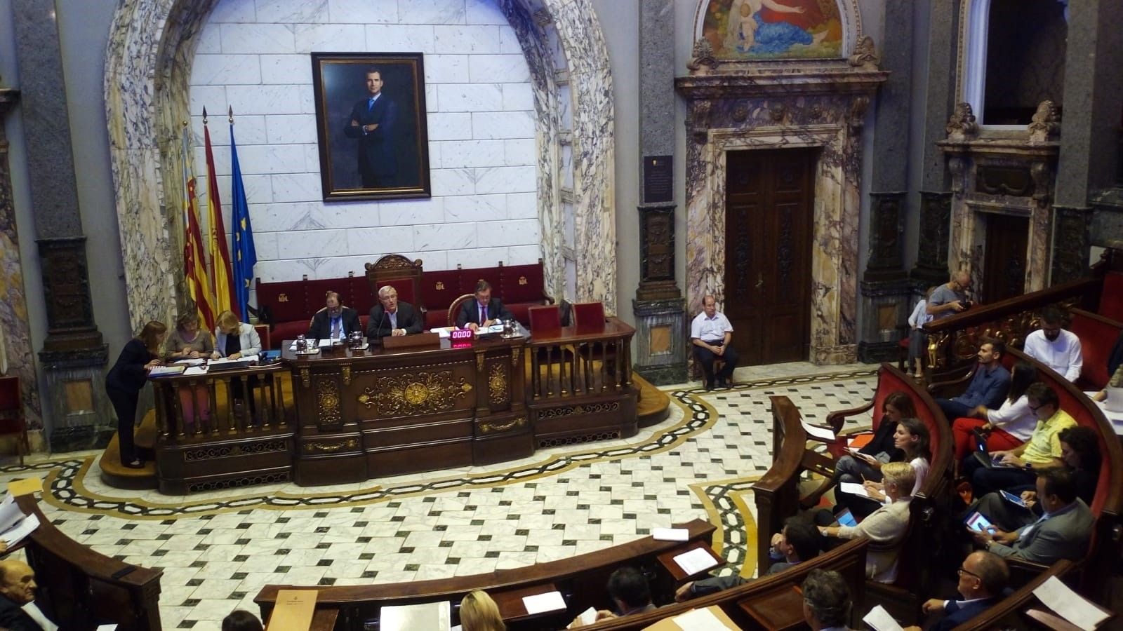 Joan Ribó durant el debat sobre l'estat de la ciutat