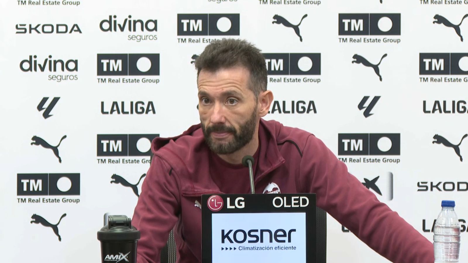 El tècnic del València CF, Carlos Corberán