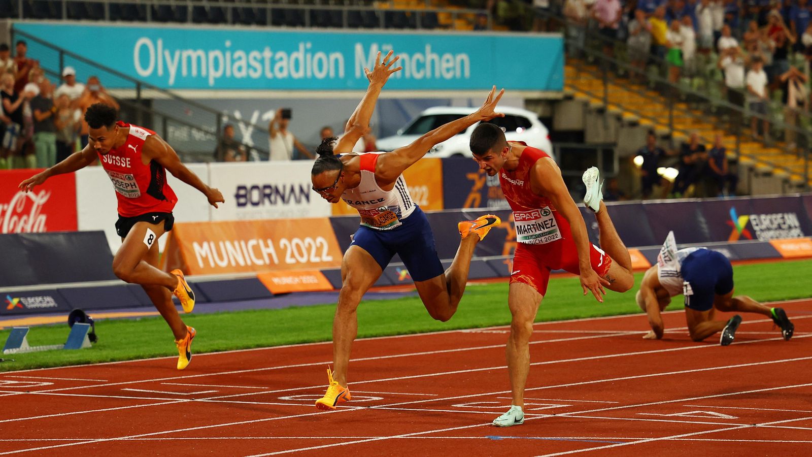 Martínez, a l'arribada a la meta