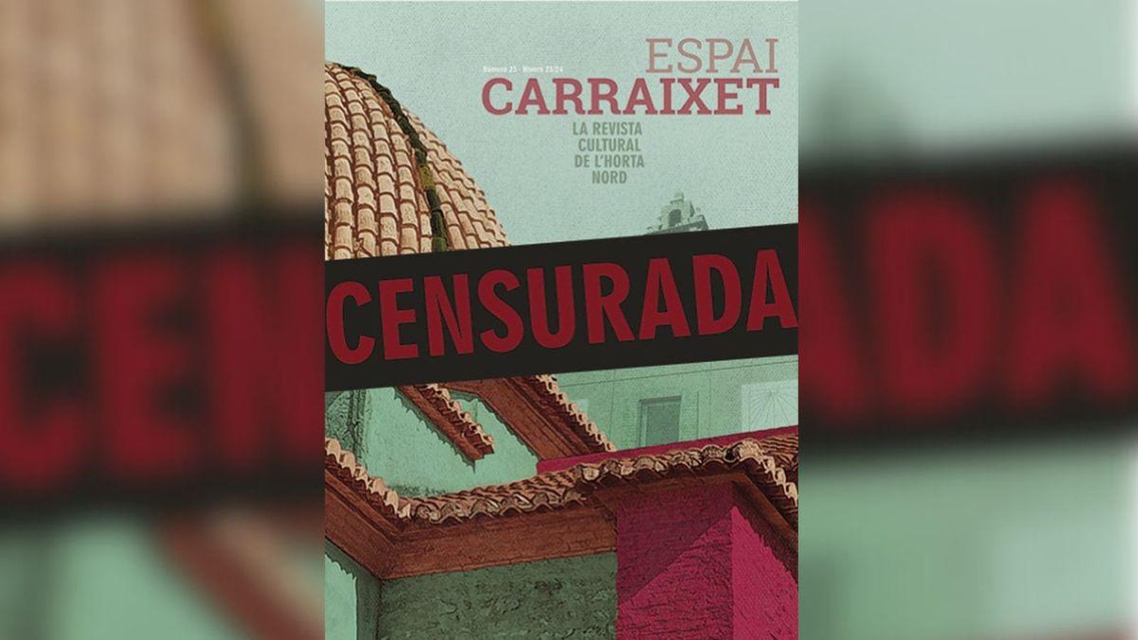 Captura de la denúncia de "censura" que Espai Carraixet ha compartit en les xarxes socials