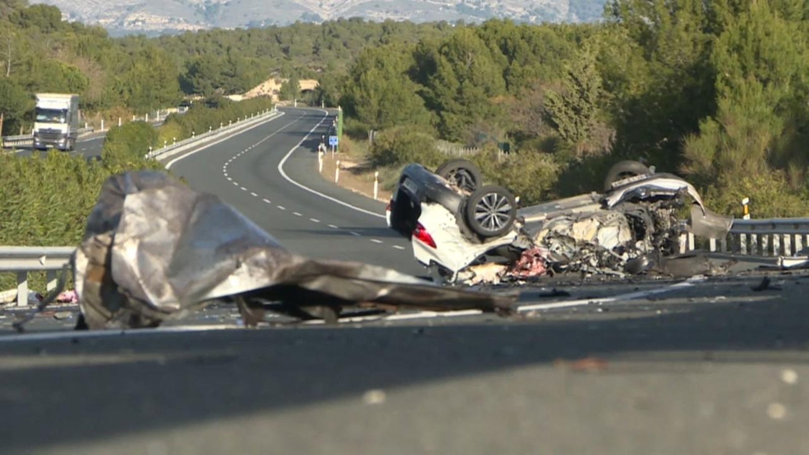 Baixen els accidents de trànsit en carretera