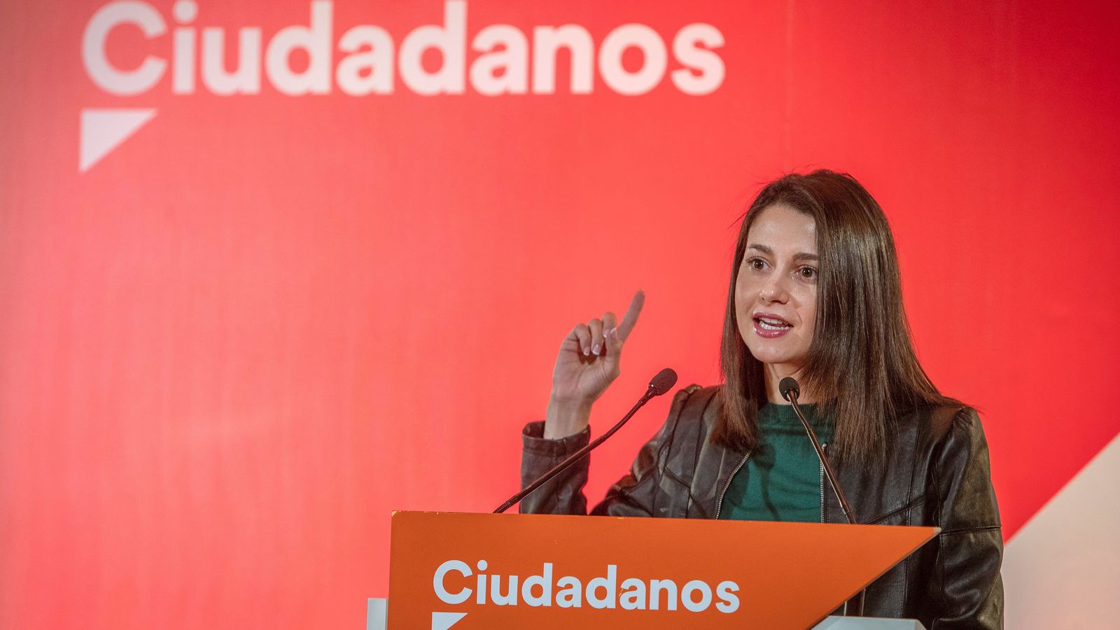 Inés Arrimadas, durant la seua intervenció en el Congrés General del partit el passat 28 d'octubre.
