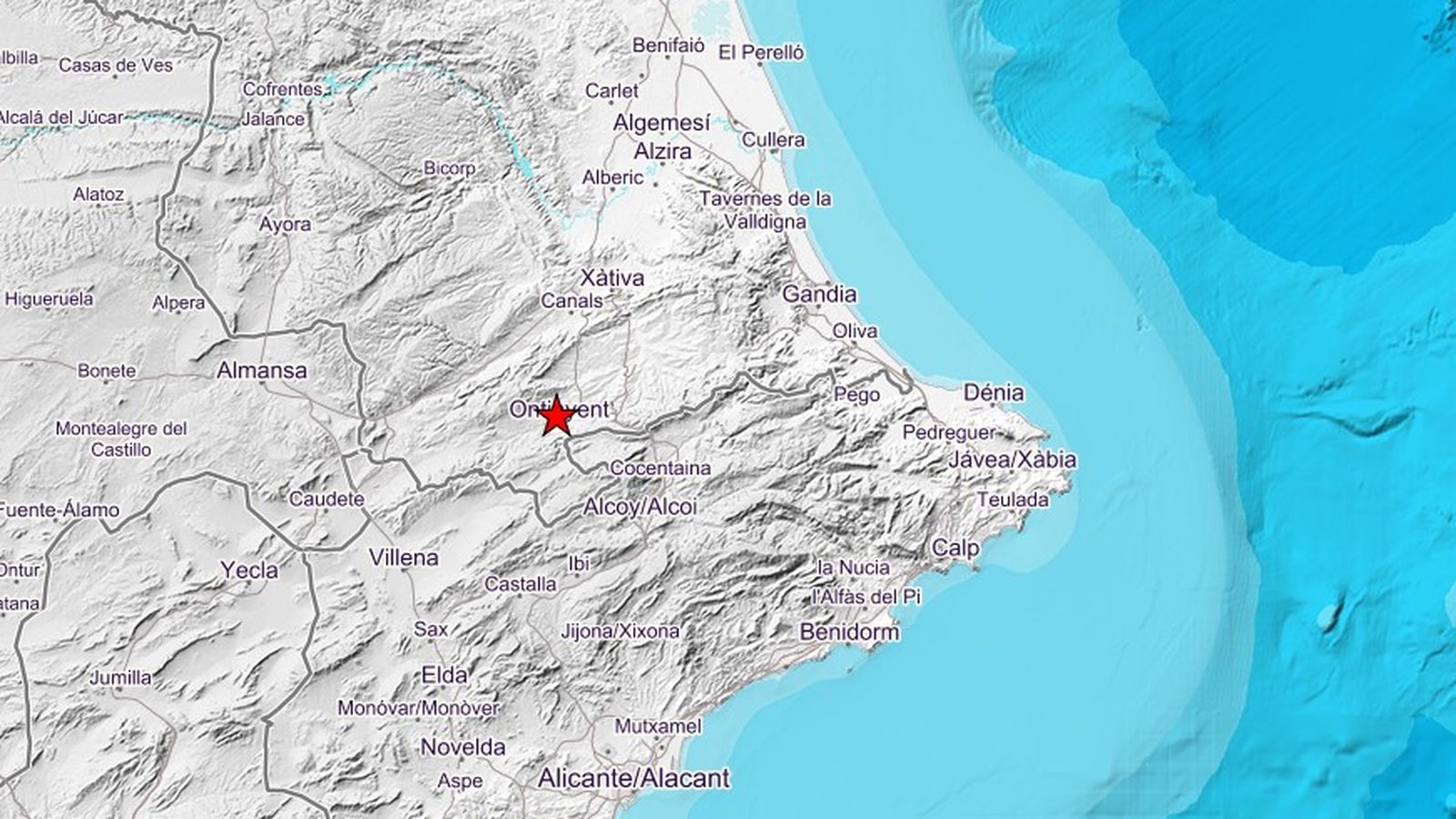 Terratrémol de magnitud 3,8 registrat a Ontinyent
