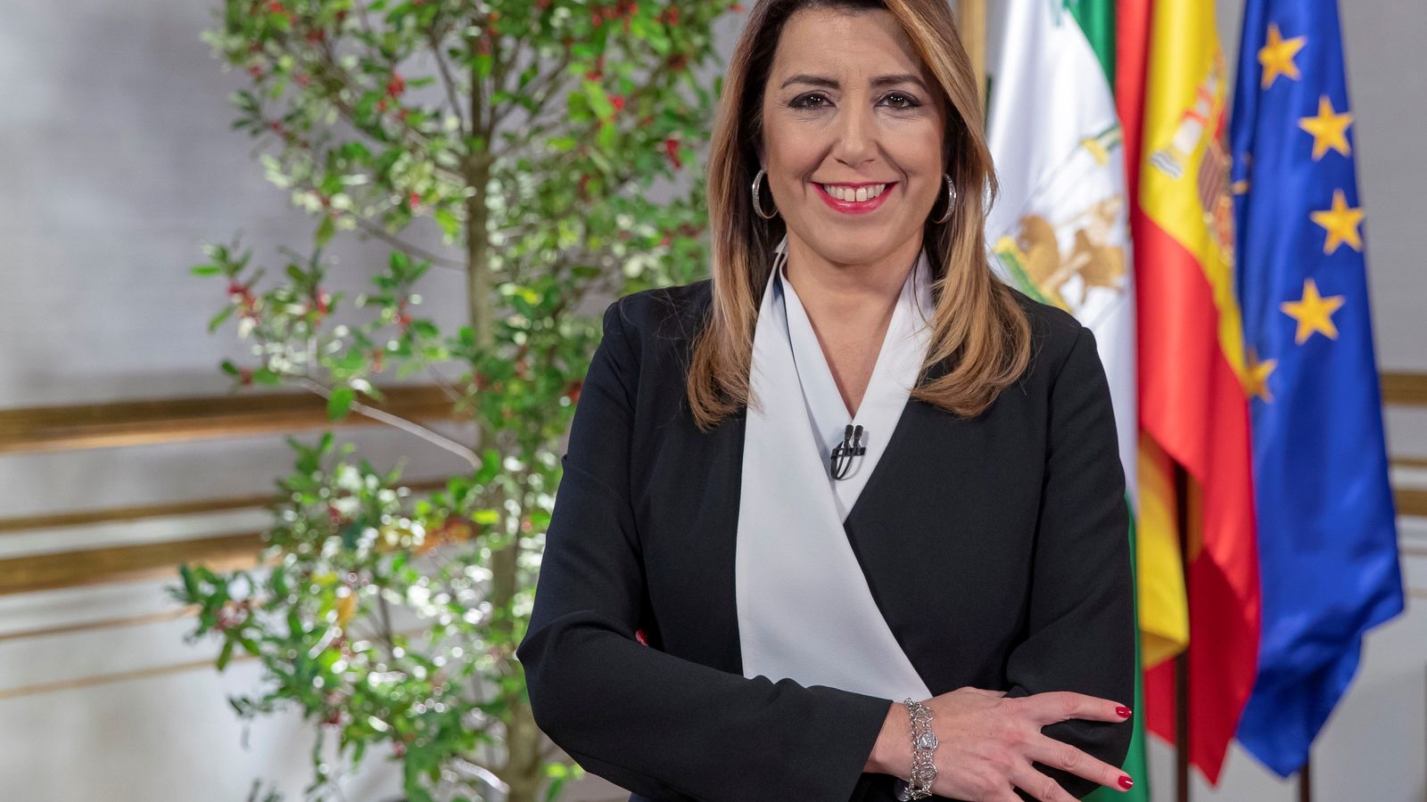 La presidenta en funcions de la Junta d'Andalusia, Susana Díaz, ha fet el seu habitual discurs de cap d'any