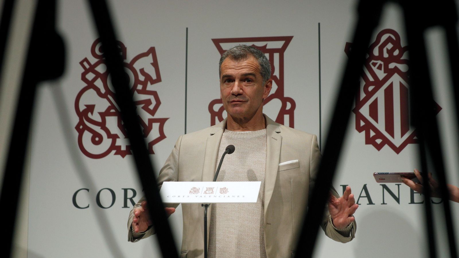 Toni Cantó en una compareixença en les Corts