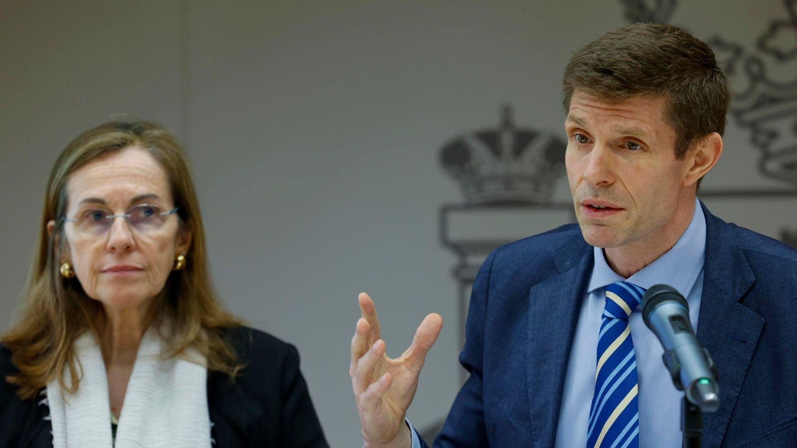 Els responsables del Consorci d'Assegurances, en roda de premsa este dilluns