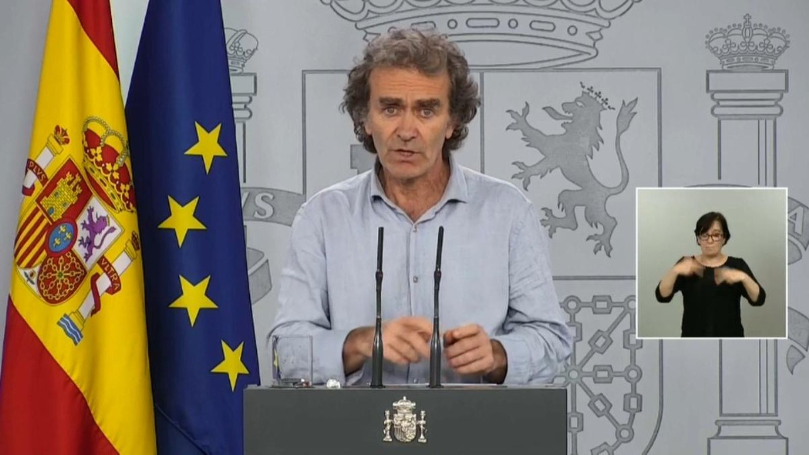 El director del Centre d'Alertes i Emergències Sanitàries, Fernando Simón, en una roda de premsa.