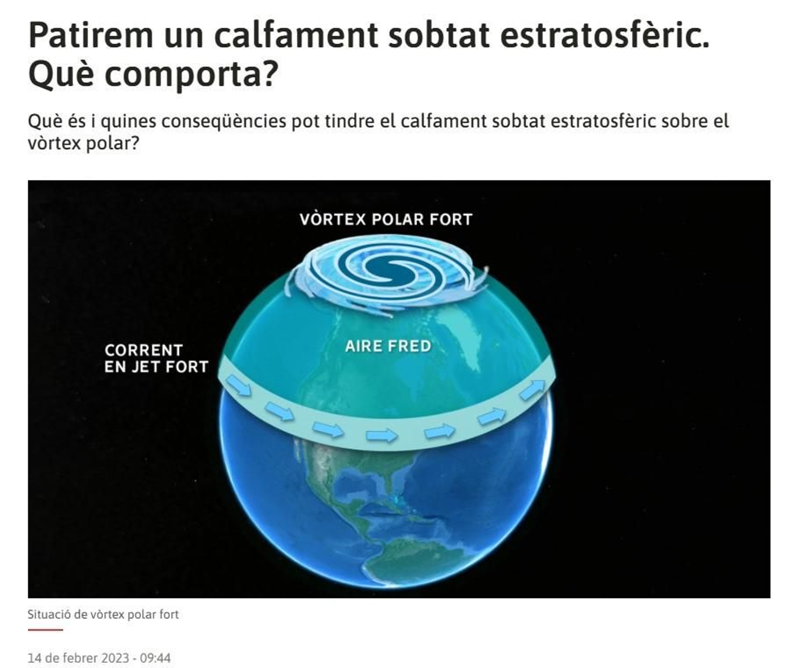 Meteosaps, ÀPunt. Vòrtex estratosfèric polar.