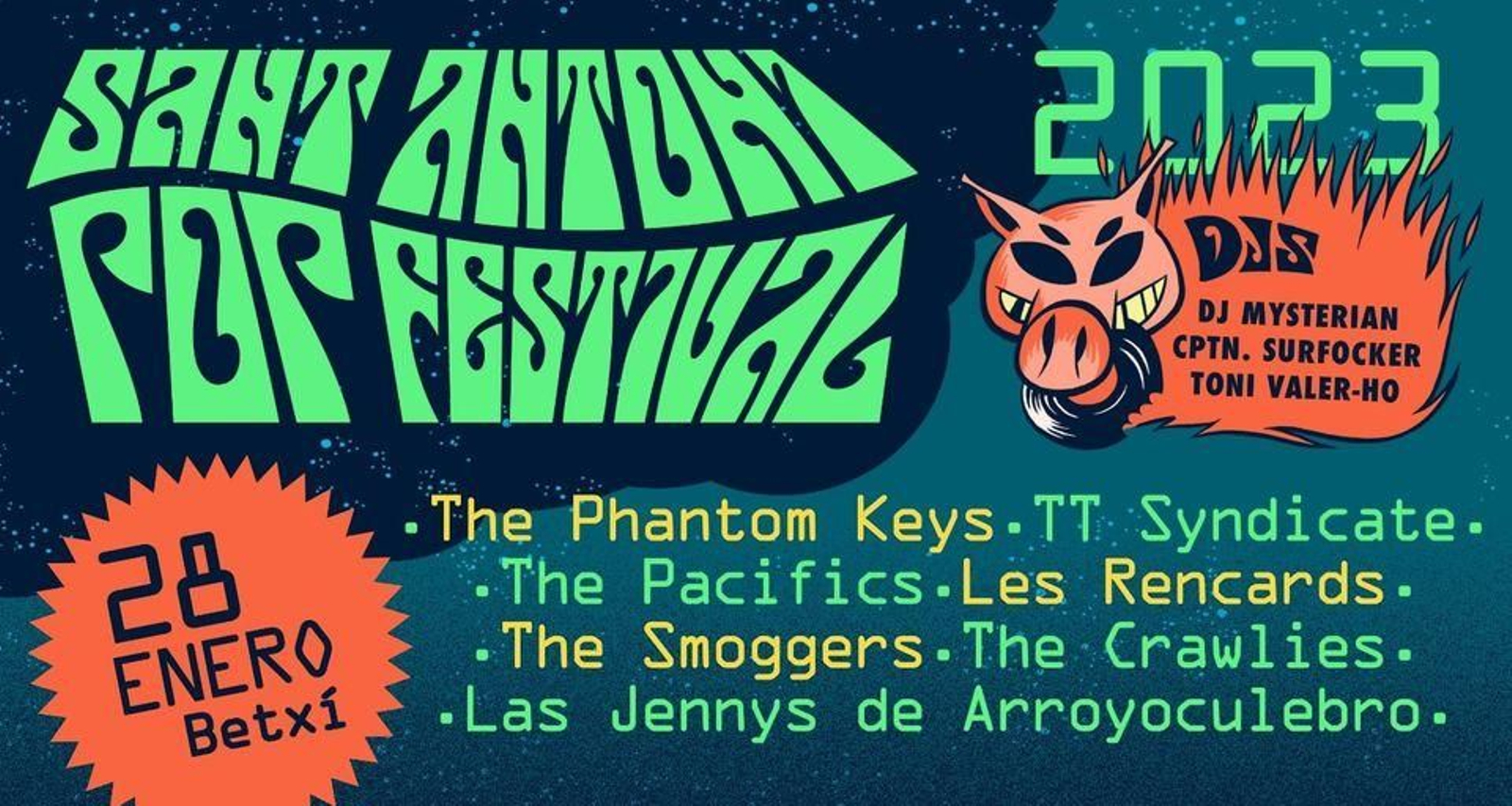 Cartell del Sant Antoni Pop Festival de Betxí