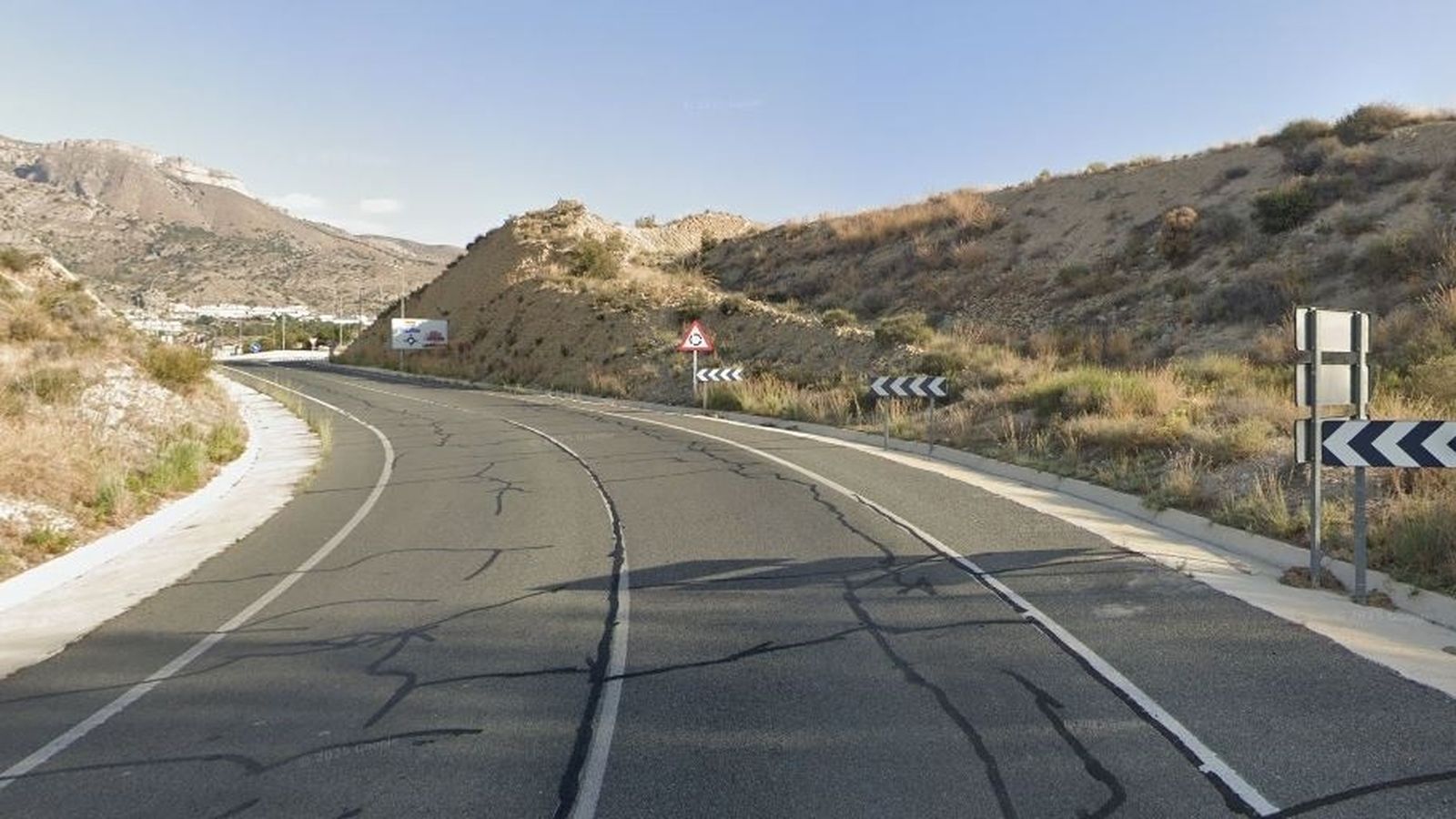 Foto de la carretera on ha tingut lloc l'accident