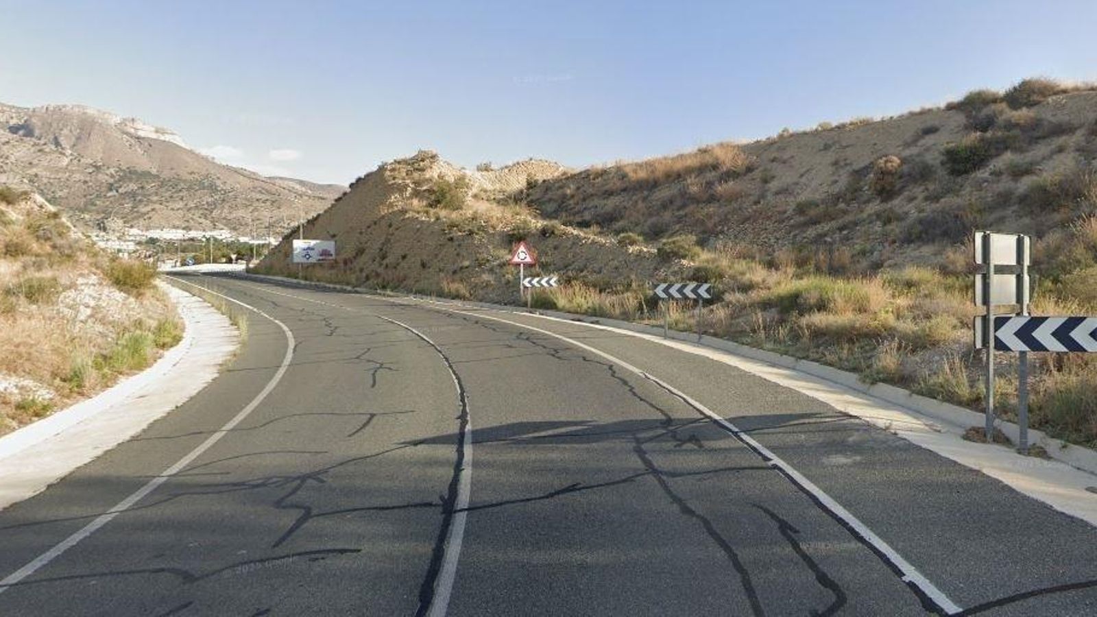 Foto de la carretera on ha tingut lloc l'accident