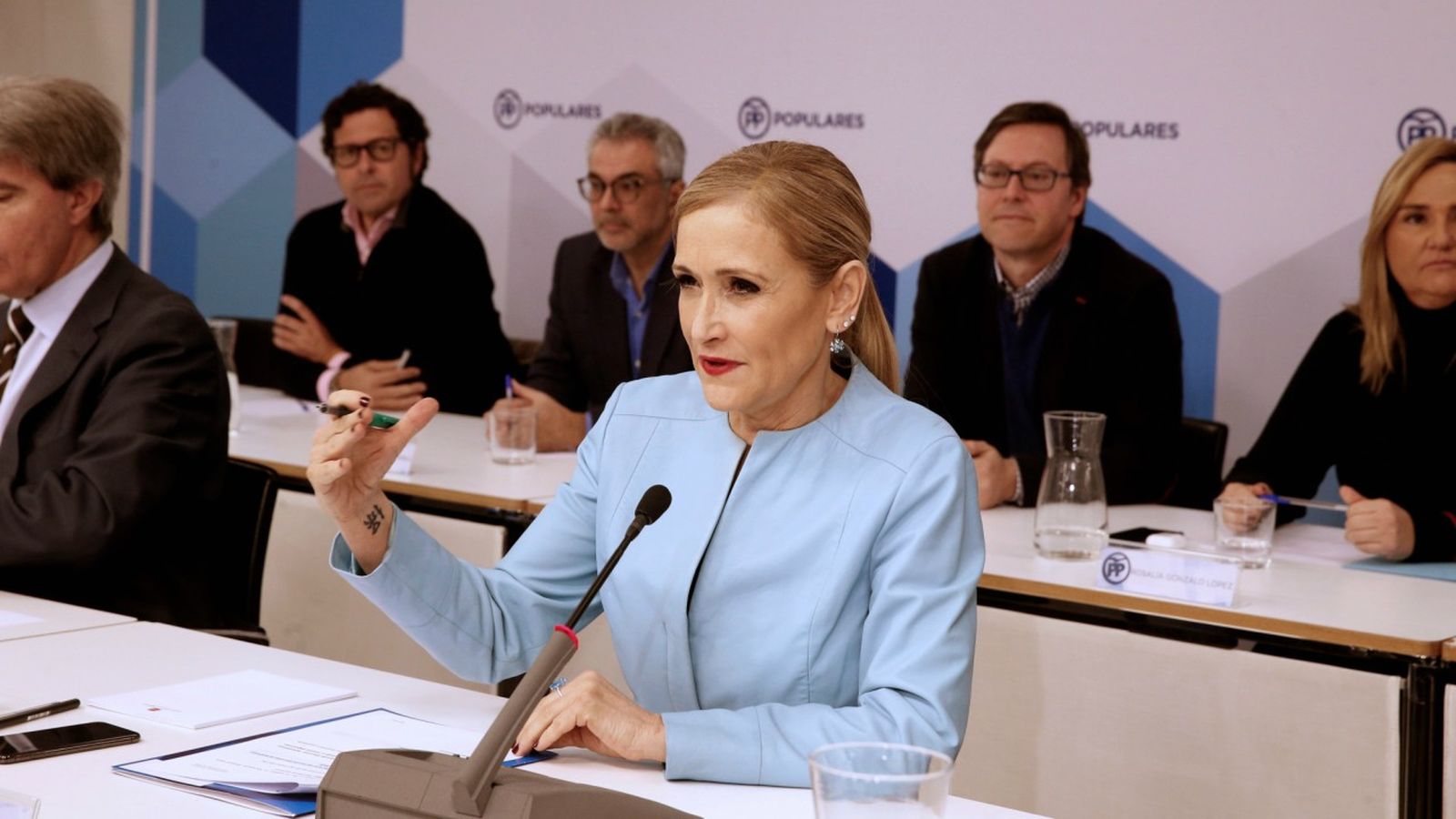 La presidenta de la Comunitat de Madrid, Cristina Cifuentes, durant la reunió del Comité Executiu del PP de Madrid, el passat 26 de març