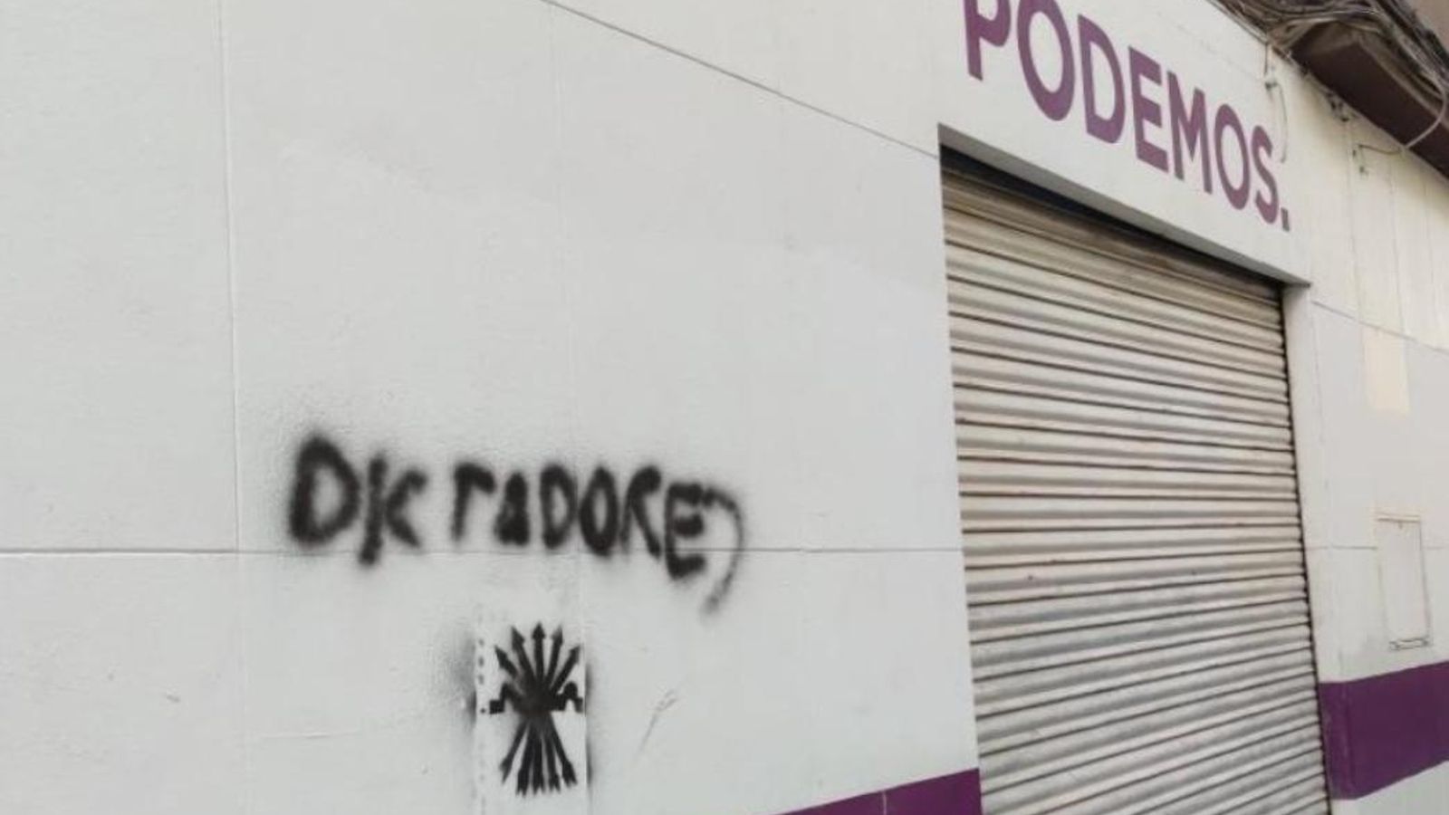 La façana de la seu de Podem a Alacant.