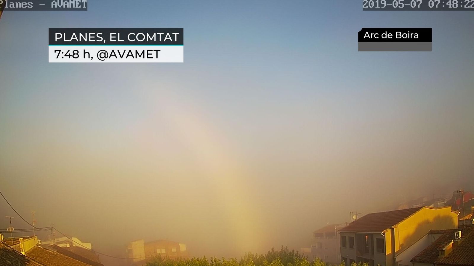 Hui s\'ha vist un arc de boira