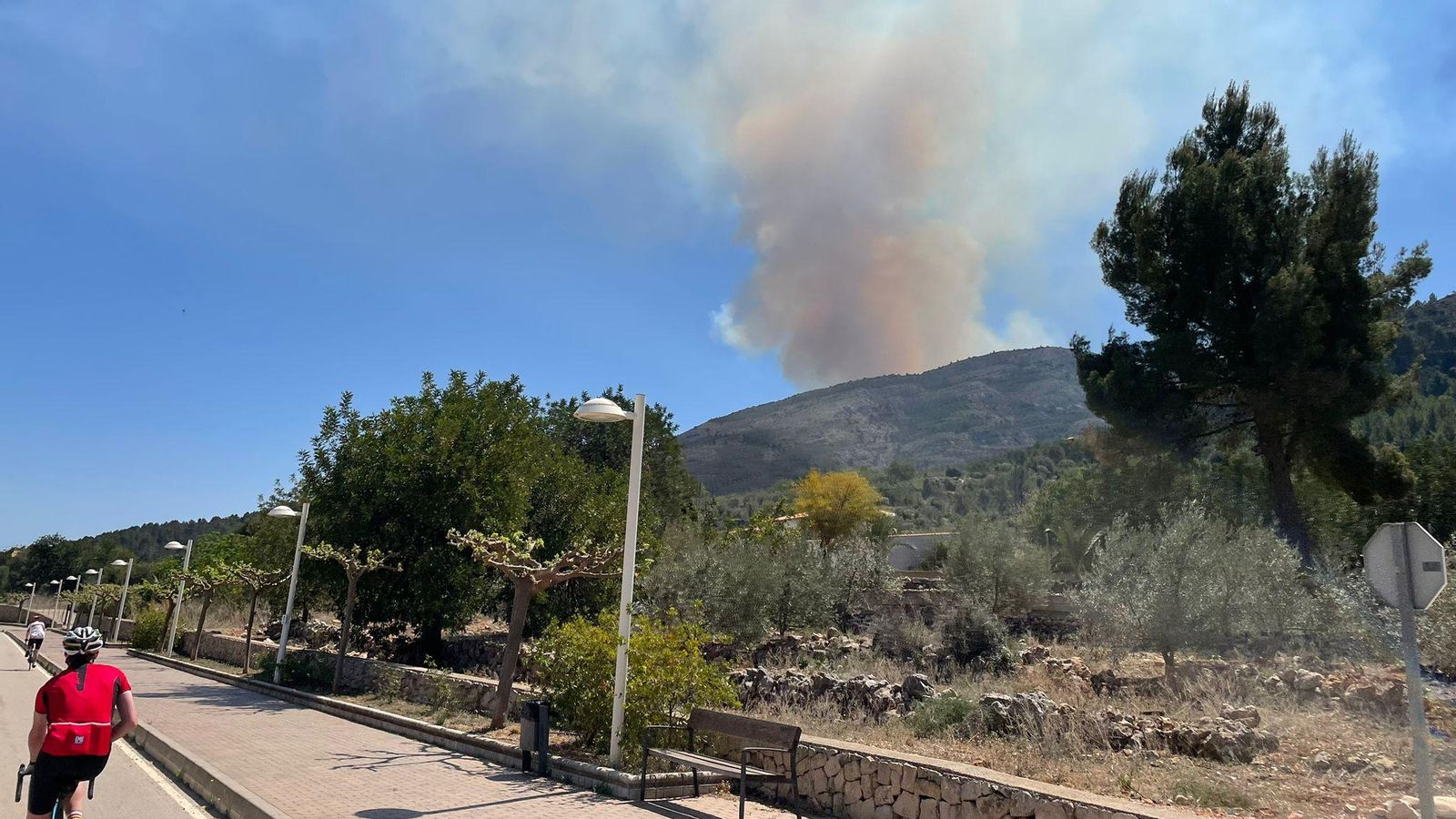 Imatge de l'incendi des de Benigembla